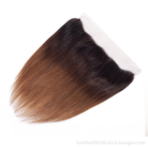 Brazilian virgin remy human hair bundles with frontal ombre hair extensions